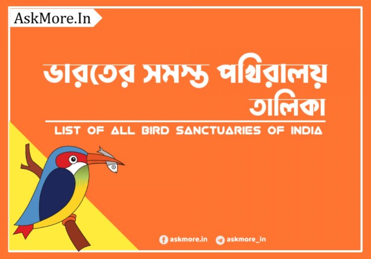 ভারতের সমস্ত পখিরালয় তালিকা  – List of All Bird Sanctuaries of India