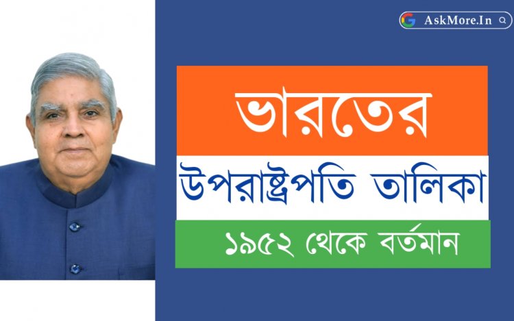 ভারতের উপরাষ্ট্ৰপতির তালিকা (১৯৫২ থেকে বর্তমান) ২০২২