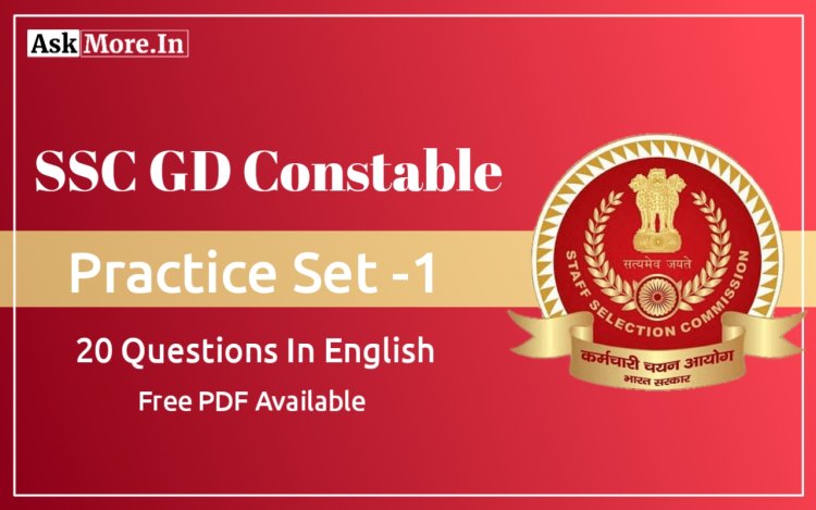 SSC GD 2024 Practice Set - 1 in English Free PDF